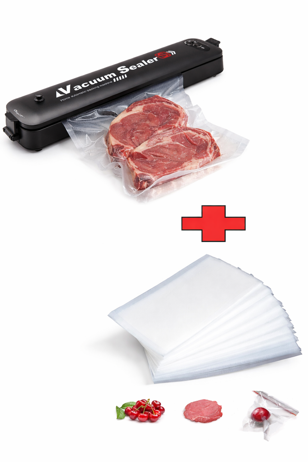 SELLADORA ALIMENTOS AL VACÍO + 100 BOLSA