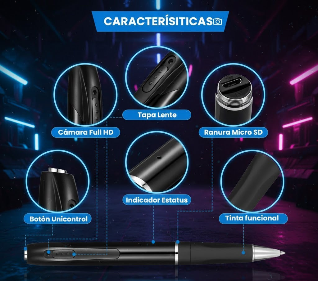 Cámara Espía Tipo Esfero Full HD