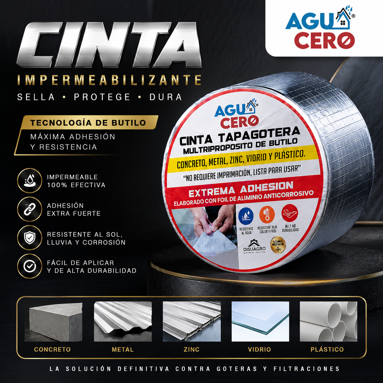 Cinta Impermeabilizante Ultra Efectiva