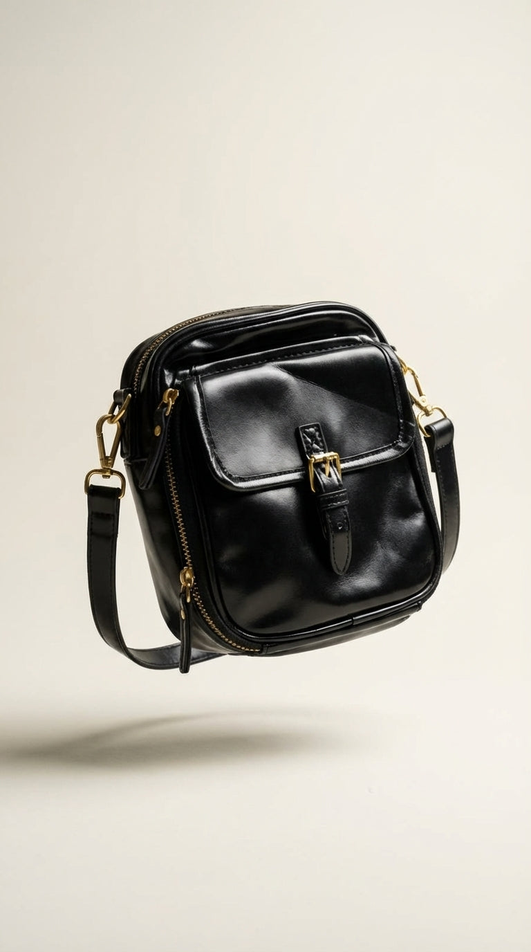 Bolso Bandolero En Cuero Vegano