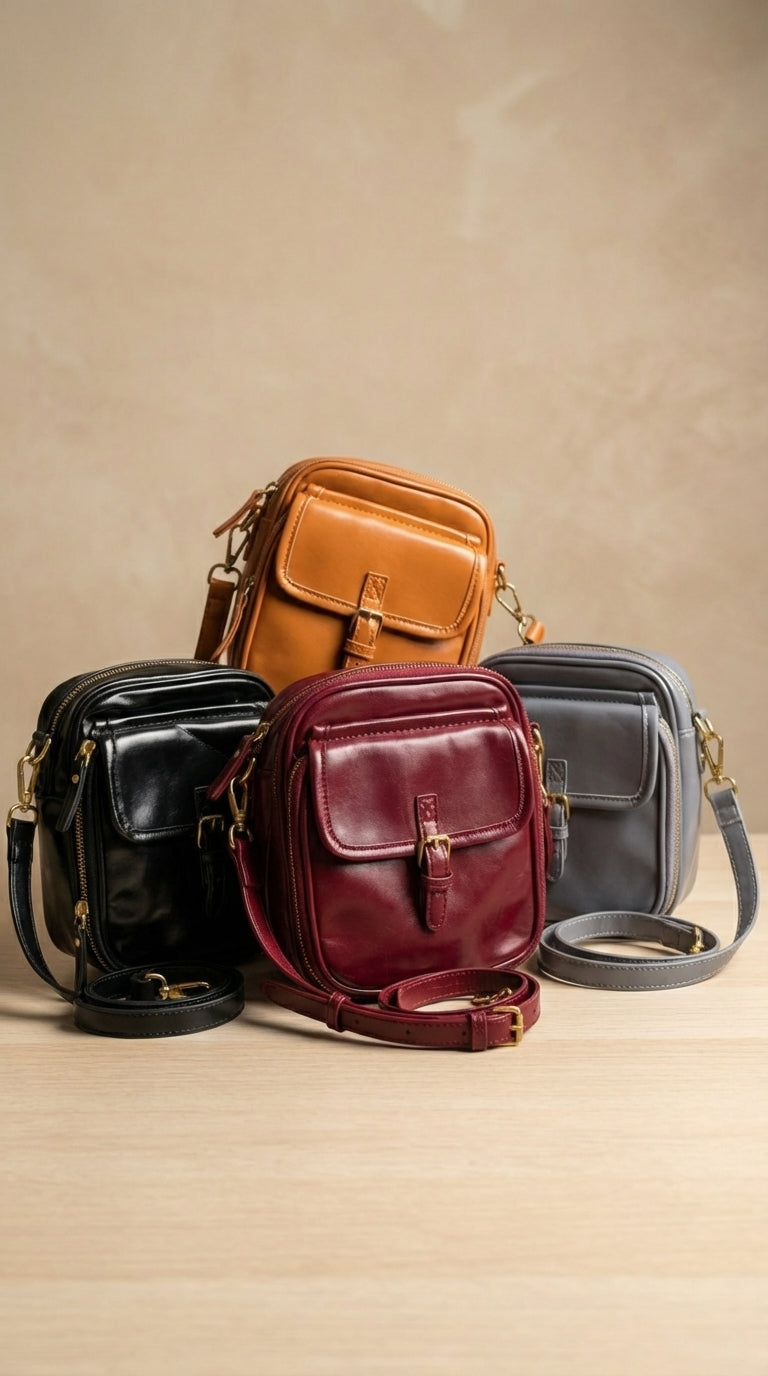 Bolso Bandolero En Cuero Vegano
