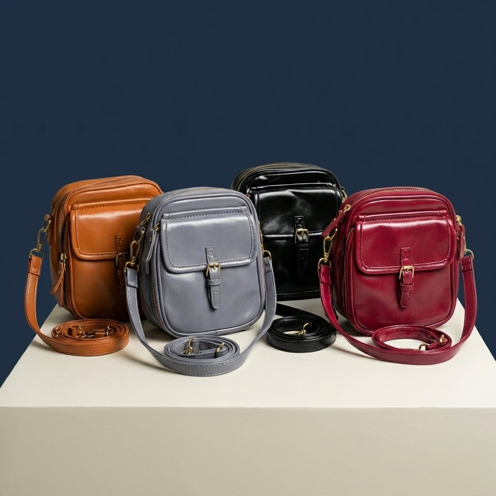 Bolso Bandolero En Cuero Vegano
