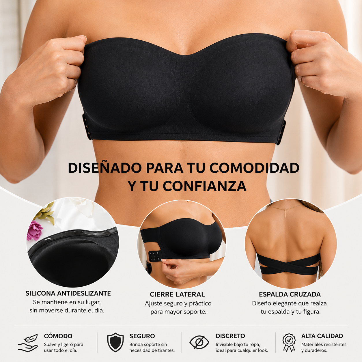 Brasier Strapless - Antideslizante