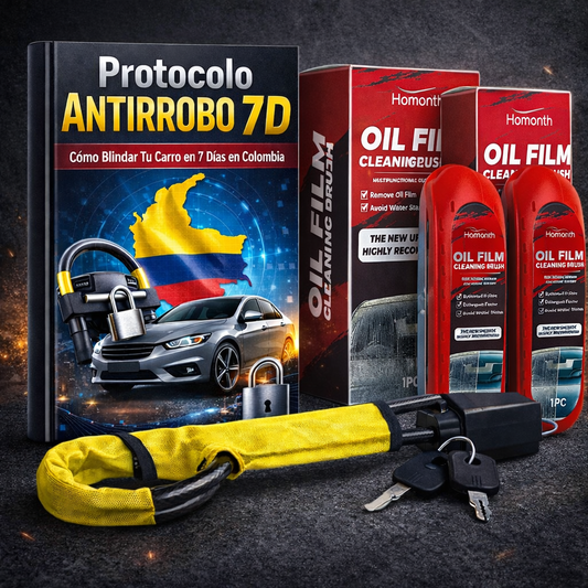 Candado Antirrobo & 2 Desempañantes Ultra (Productos Importados 🇺🇸) + Protocolo Antirrobo 🇨🇴