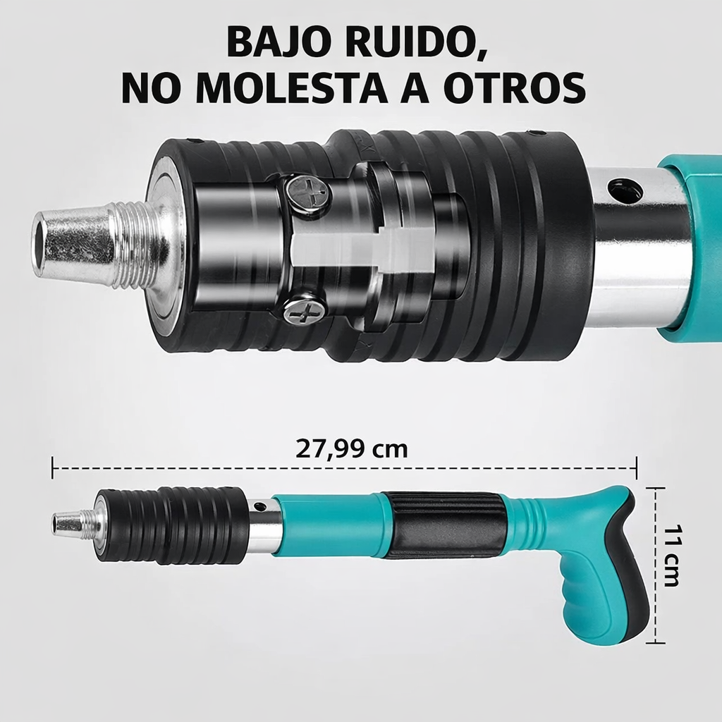 Pistola Remachadora + GRATIS Caja de Seguridad, Clavos Fulminantes, Gafas de Seguridad y Respuestos