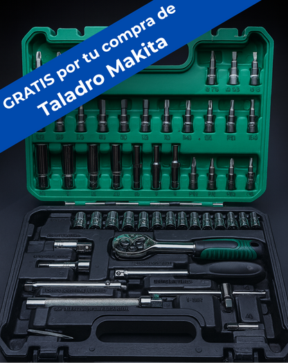 Taladro Makita + Obsequio de Set de Raches
