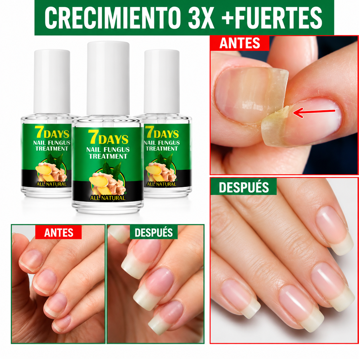 7 DAYS NAILS - Endurecedor de Uñas (3 Unidades)
