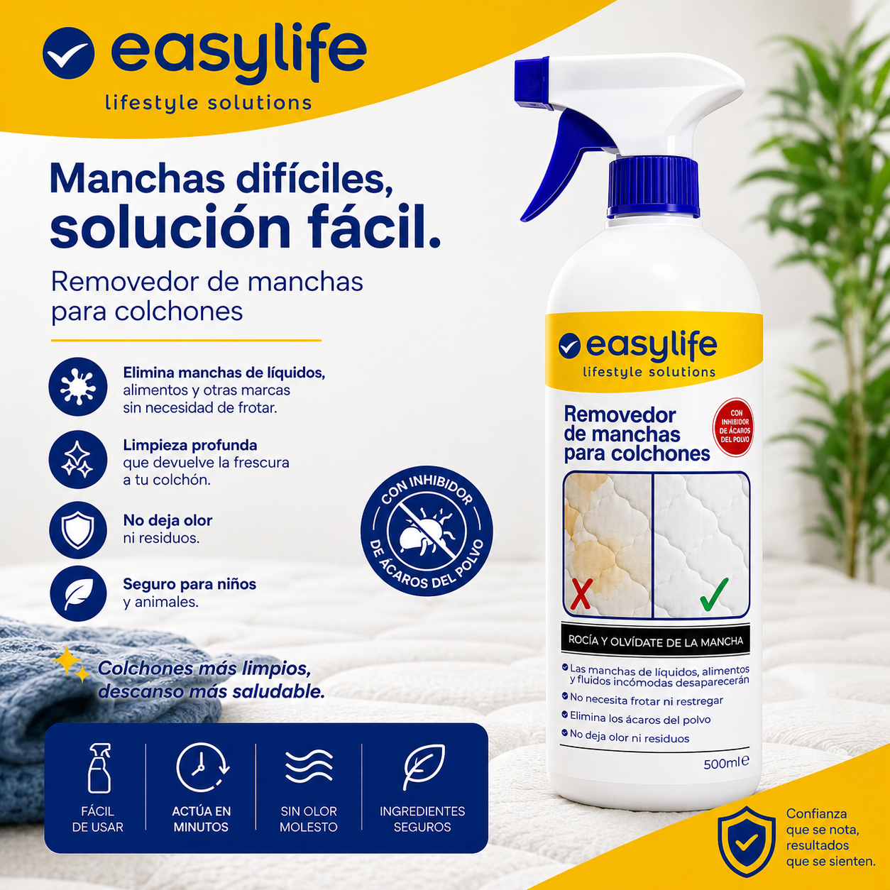 Easylife - Removedor De Manchas Para Colchones