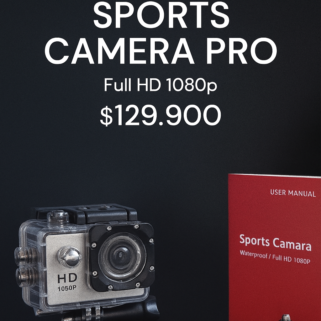 CAMARA PARA MOTO Y DEPORTES 4K HD